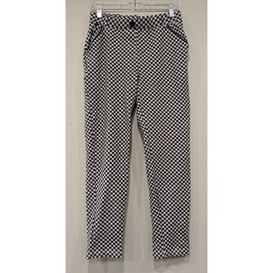 Betabrand Straight Leg Dress Yoga Pants in Catstooth Cat Print Size Medium